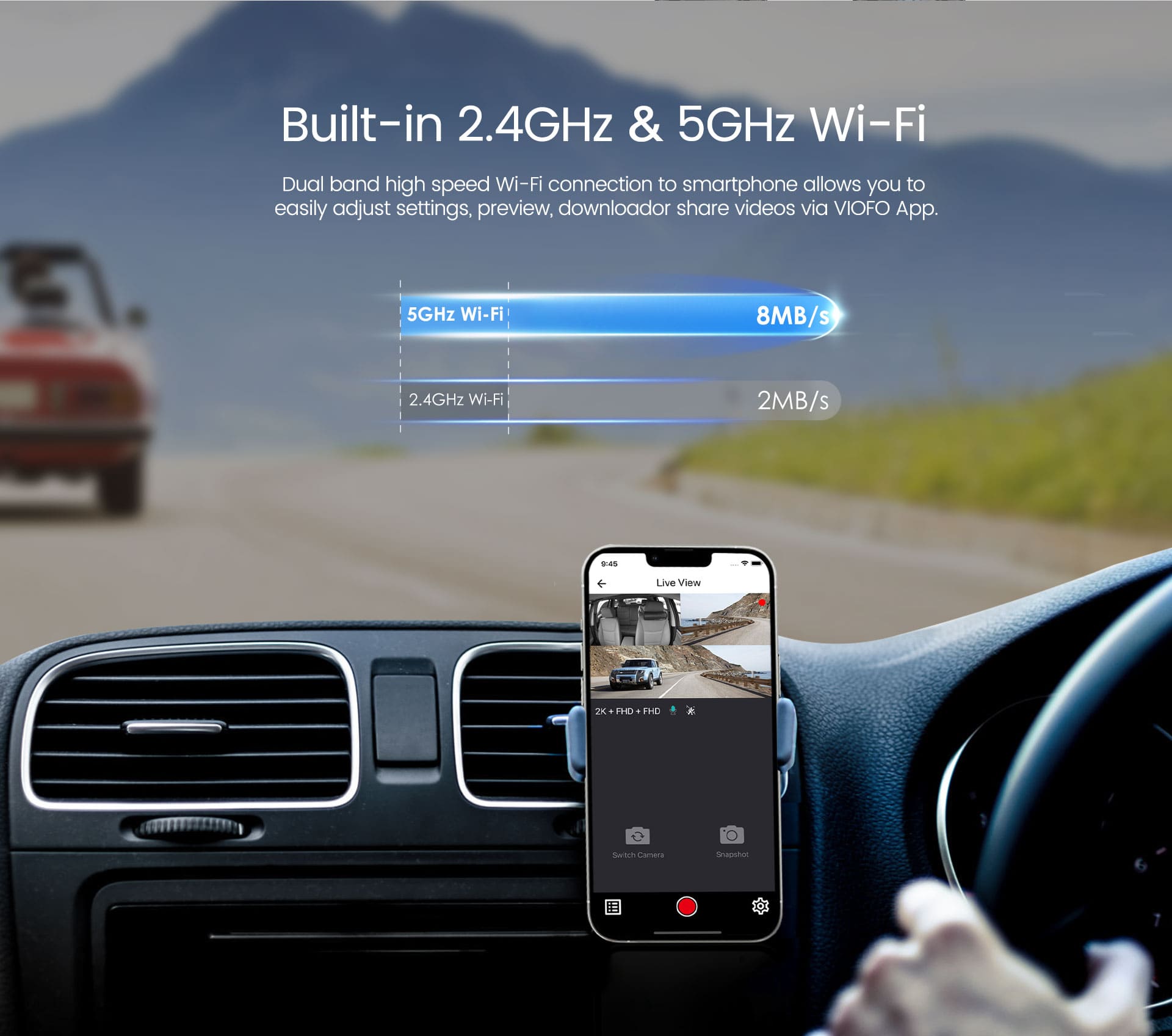 Viofo A119 Mini GPS - Режим парковки, Wi-Fi, Type-C, компактный